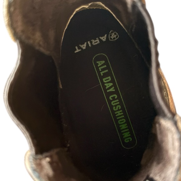 Ariat Men's Midtown Rambler Square Toe Chelsea Tan Leather Boots - Picture 6 of 7